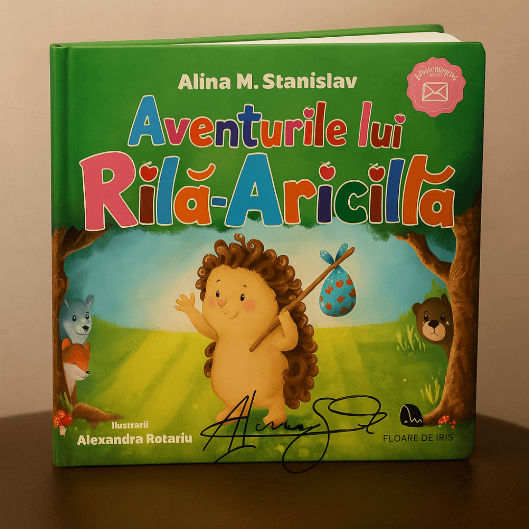 Carte de povești varianta-cadou: Aventurile lui Rilă-Aricilă (împachetată + semnată + dedicație) - imagine 2